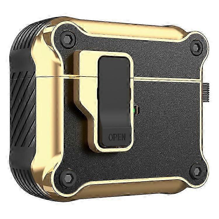 Compatible For Apple AirPods 3 Protective Cover Bluetooth Earbuds Case TPU+PC + Hardware Shockproof Cover with Auto Opening Lock