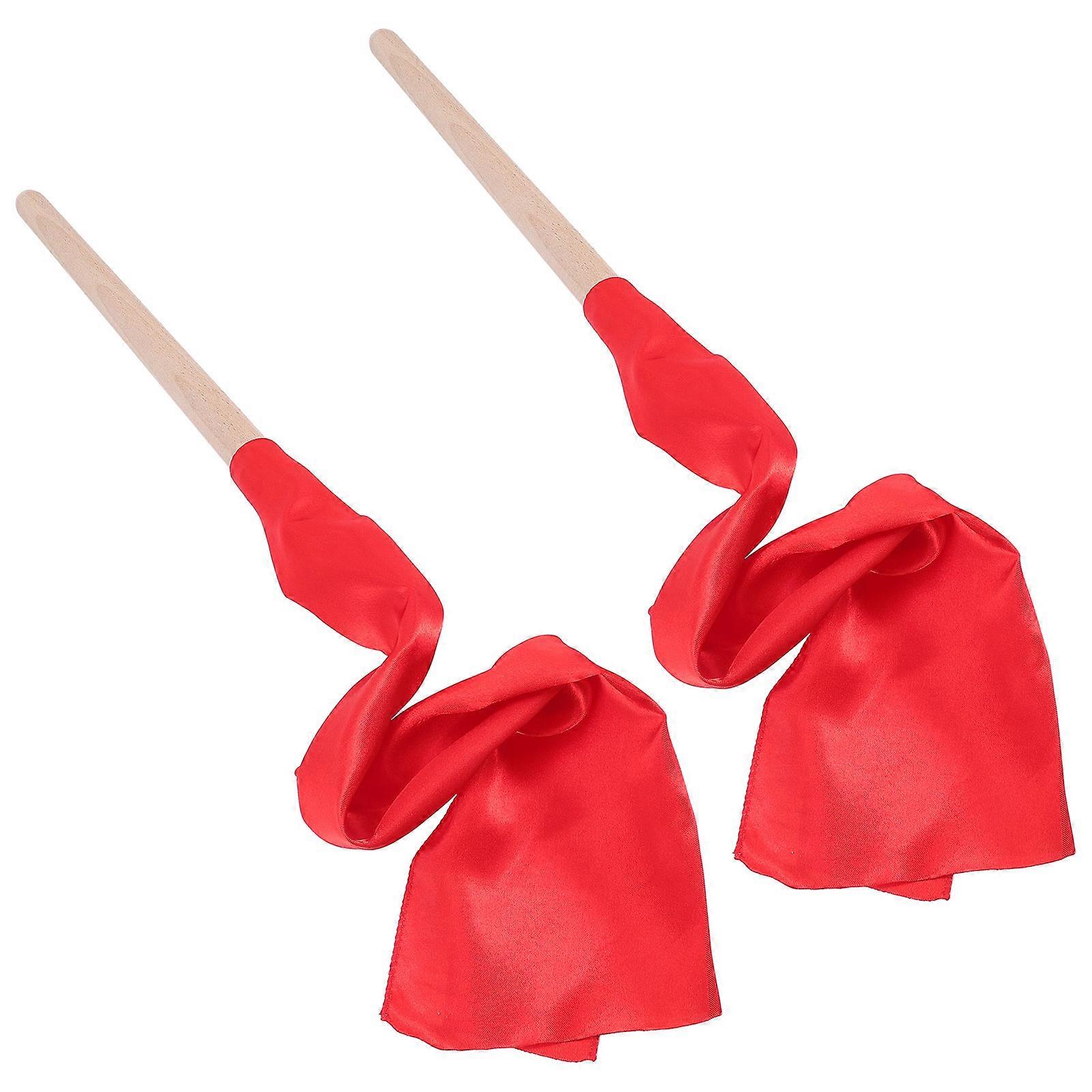 Percussion Waist Drum Stick Wooden Drumsticks for Performance 2Pairs