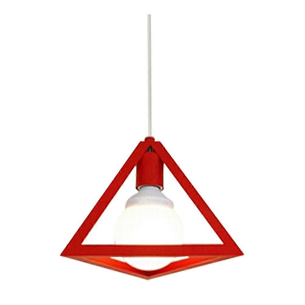 Retro Hanging Lamp Triangle Ceiling Light Fixture Suitable For Restaurant And Study Room Energy Saving 1Pcs