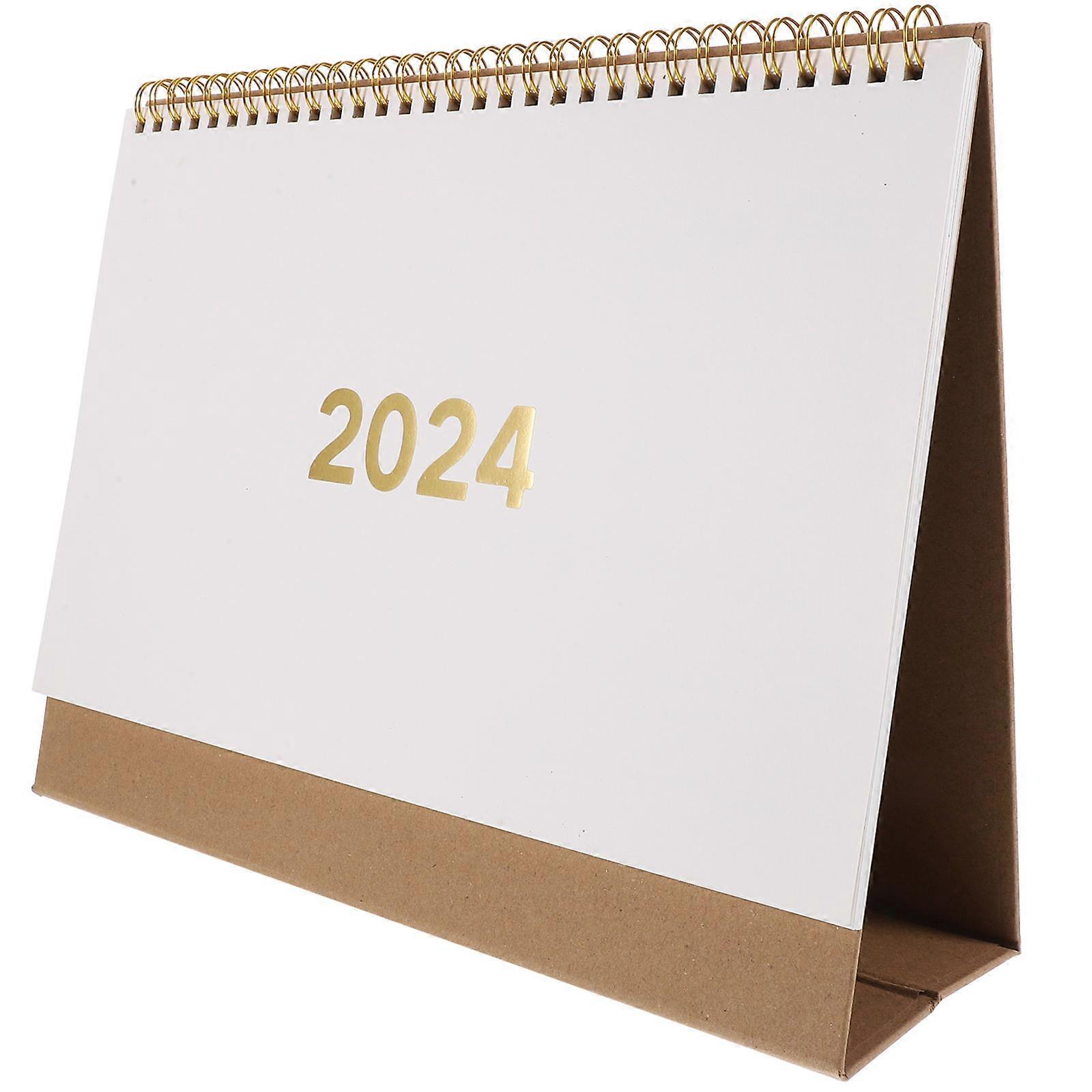 Delicate Desktop Calendar Month Calendar for Home Use 2Pcs