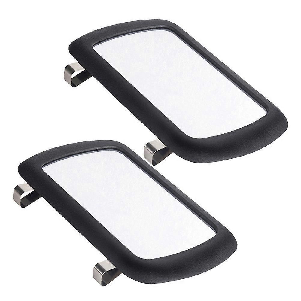 Universal Accessories for -Shading Visor Vanity Mirror Clip-On Design Black 16.70X11.00X3.50CM True Reflection Interior Decoration 2PCS