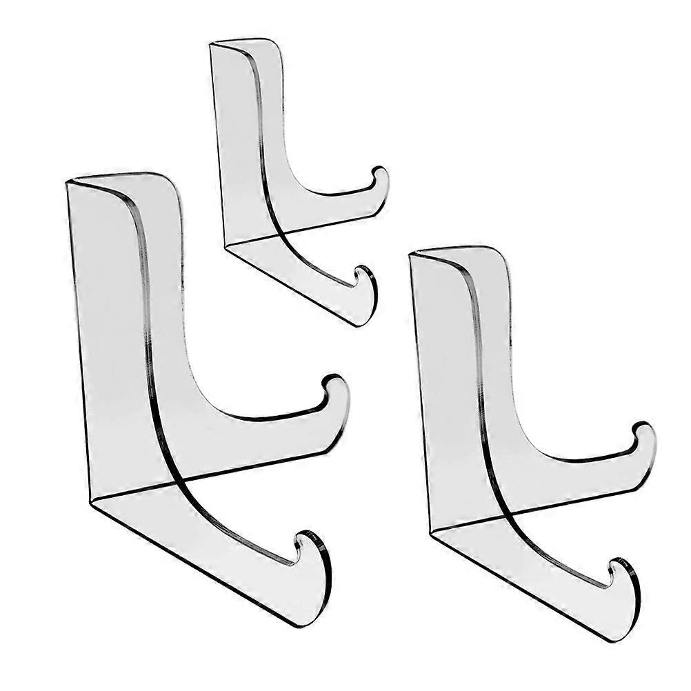 Silver Acrylic Plate Holders For Displaying Small Items At Museum And Business Events 9 Pcs Durable Easel