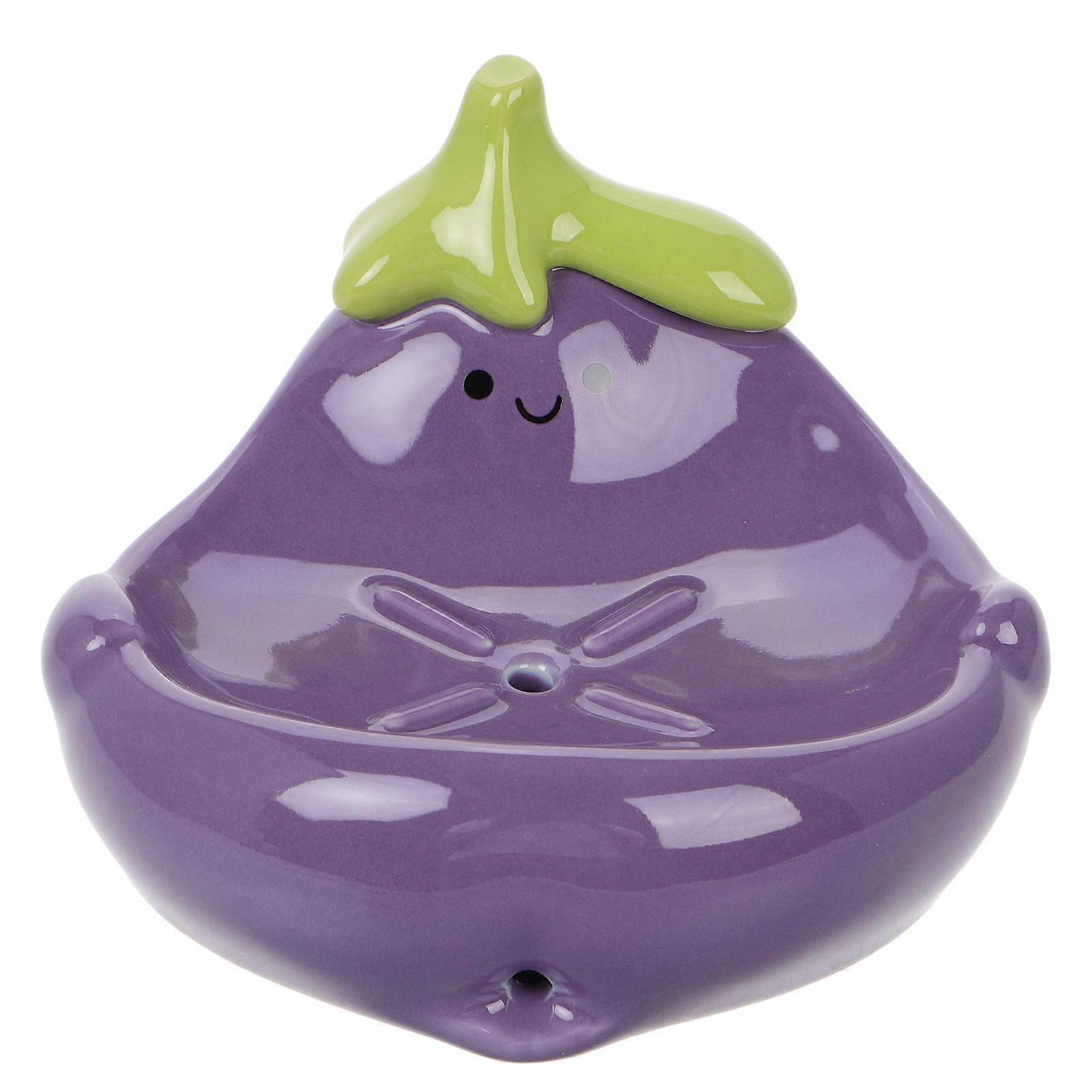 Ceramic Soap Dish for Bathroom with Self Draining 3Pcs Cute Holder Set