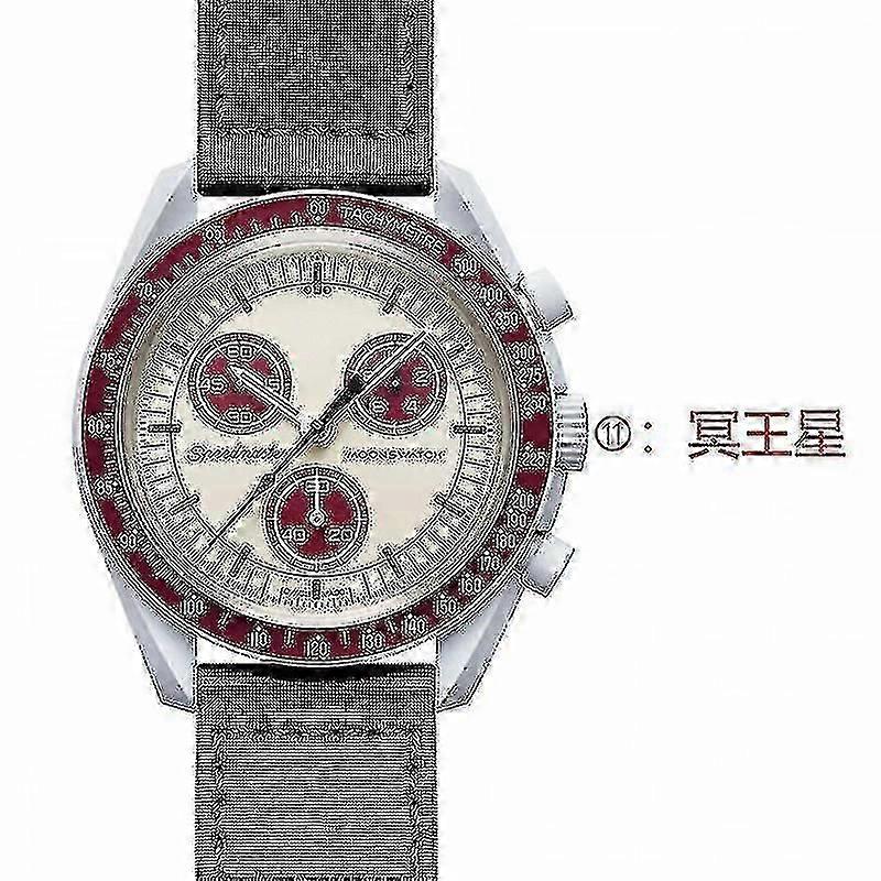 11 Colors Ceramic Case Nylon Material Strap Comfortable To Wear Six-pin Multi-function Quartz Watch