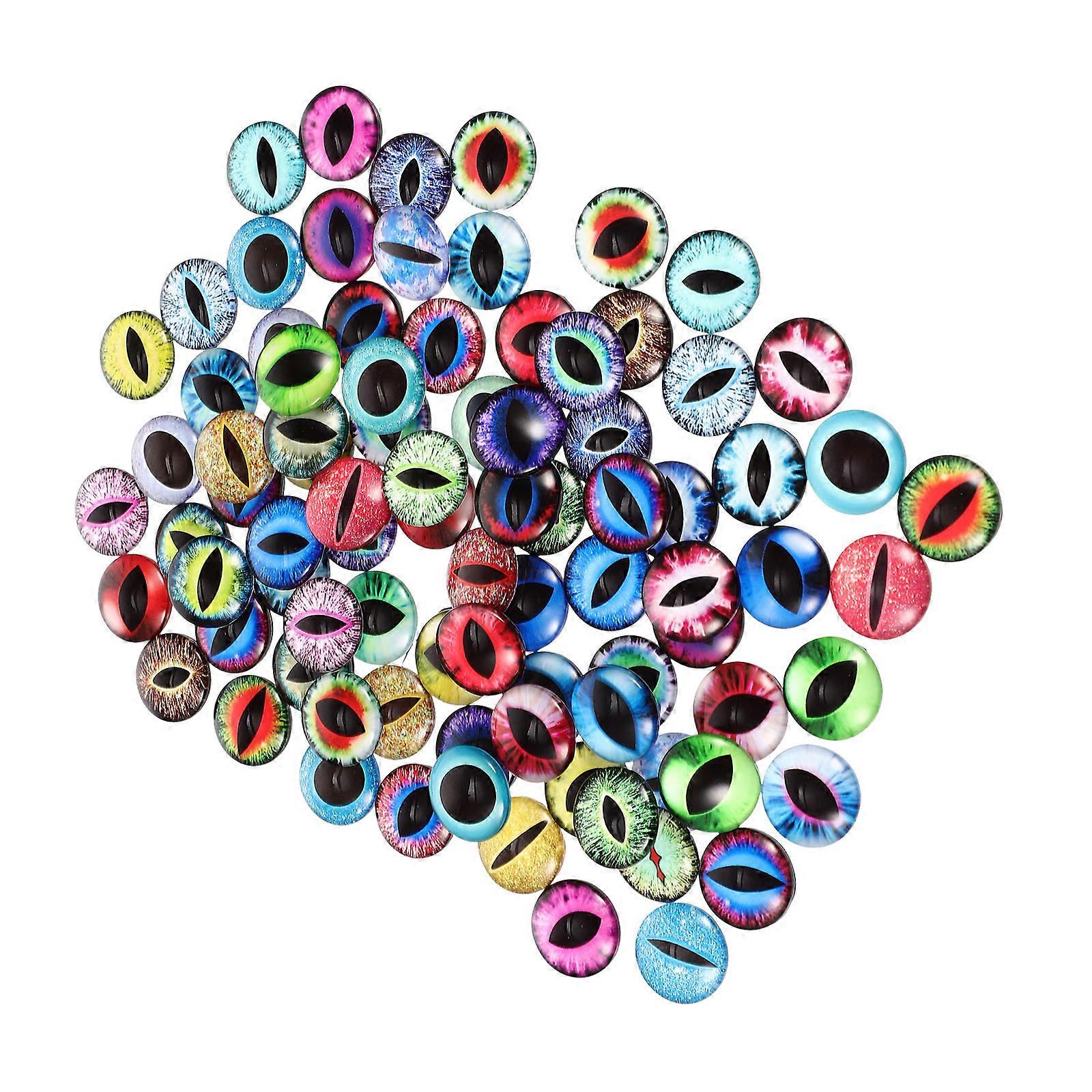 Glass Eyes Round Eye Patches for Puppet Eyes 300Pcs Mixed Style