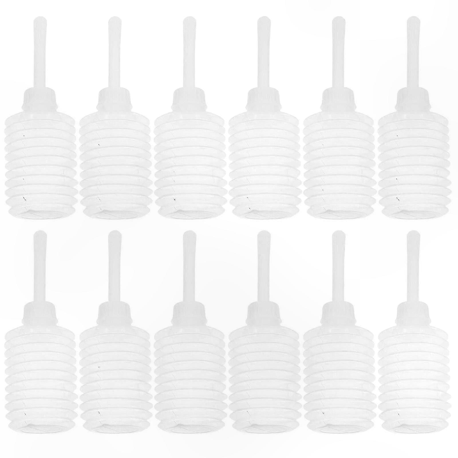 12-Pack 200ml Clear Disposable Enema Applicator Bottles for Personal Cleansing (Transparent)