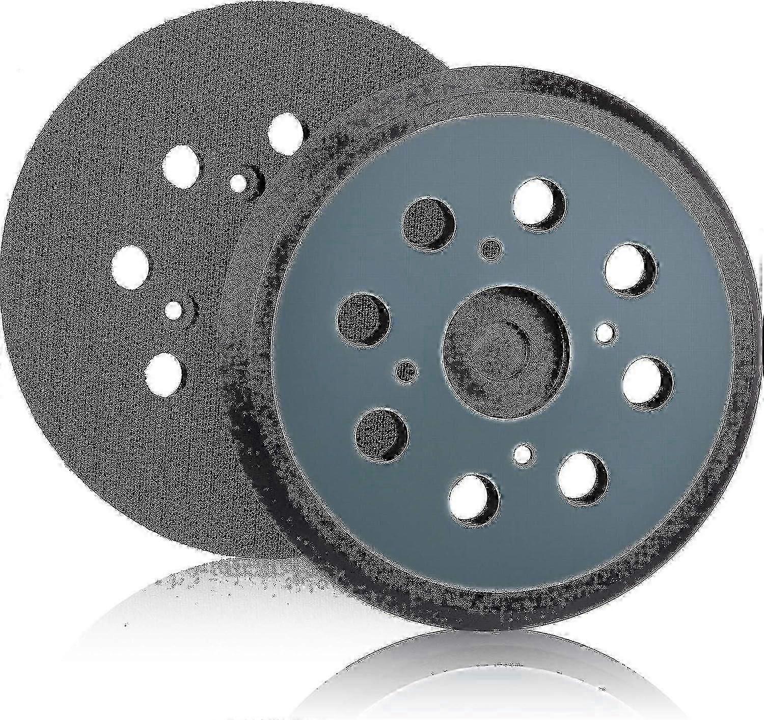 2 Pieces 125mm 8 Hole Hook And Loop Orbital Sander Pad Replacement Sanding Pad (blue)