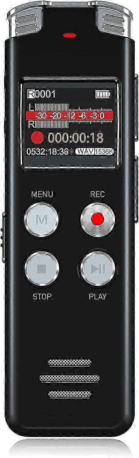 2025 64GB Digital Voice Recorder with Voice Activated Recording and Playback - EVISTR L357 USB Rechargeable Dictaphone | Dictation Machine with MP3 Pl