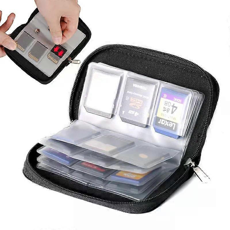 Memory Card Storage Bag Carrying Case Holder Wallet 22 Slots for CF SD/Micro SD SDHC MS DS Game Accessories Memory Card Box