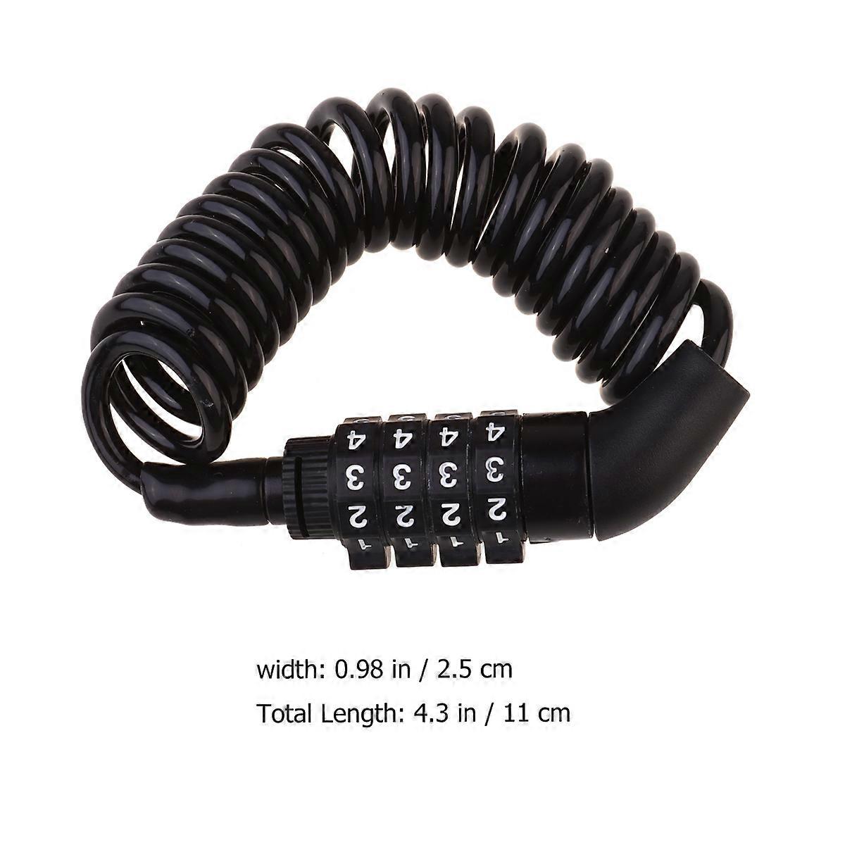 Compact Bike Lock Lightweight With Combination Resettable Code 1Set Black For Mountain Bike