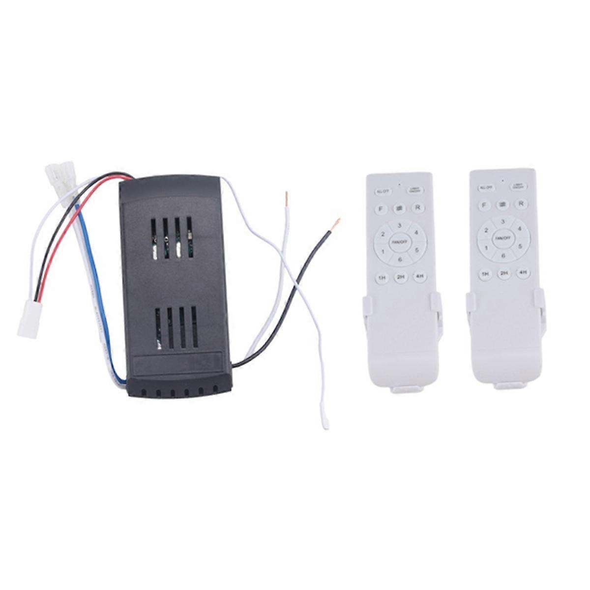 Universal Ceiling Fan Remote Control Kit 50W 6Speed Timing Function Replacement Remote for DC Ceiling Fans & Lights A