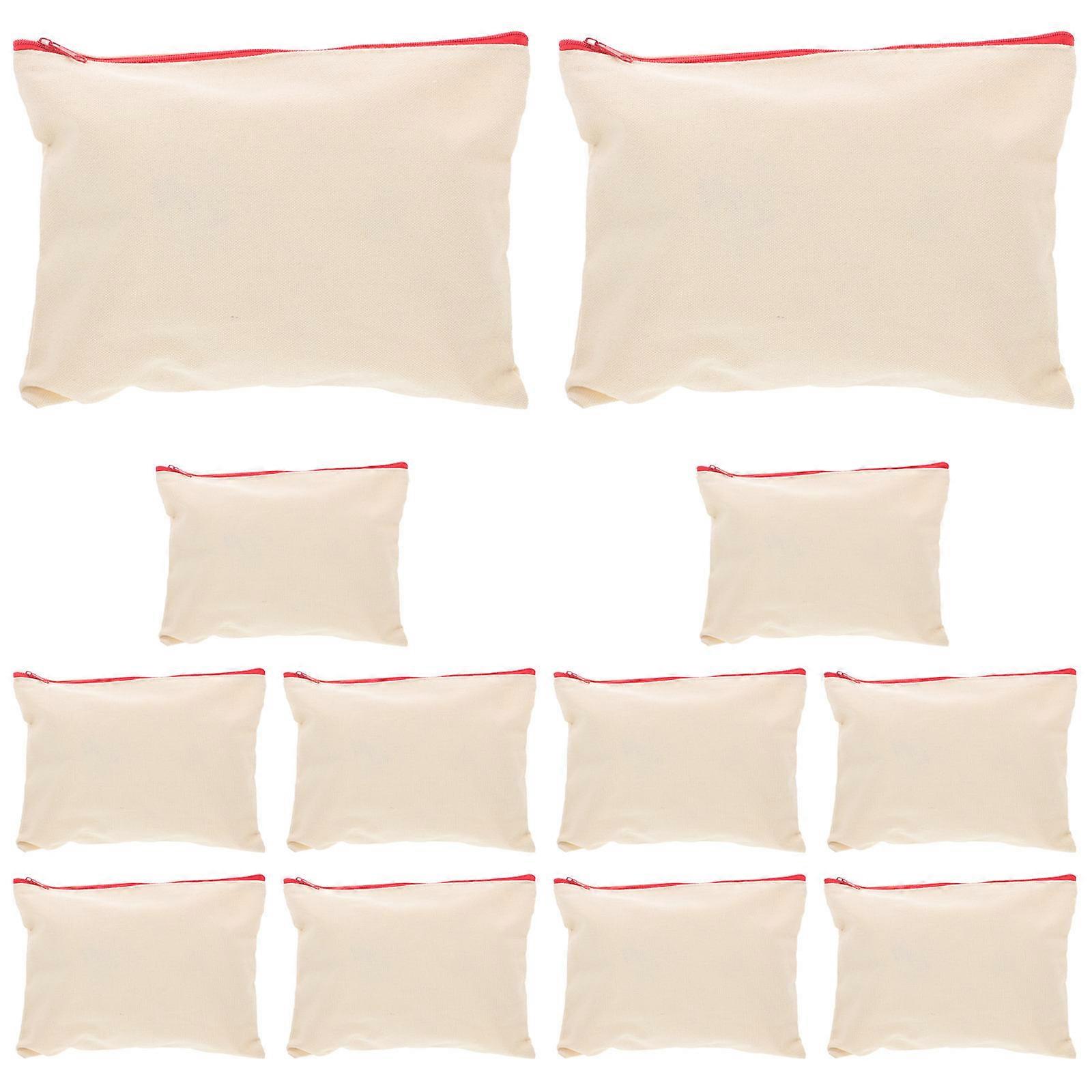 Canvas Pencil Bag Pencil Case for School Use 36Pcs Transparent Pouch