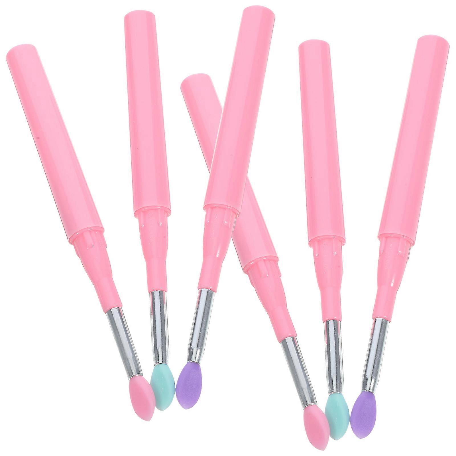 Lip Brush for Lipstick Silicone Applicator for Cleaning 30Pcs Pink Kit
