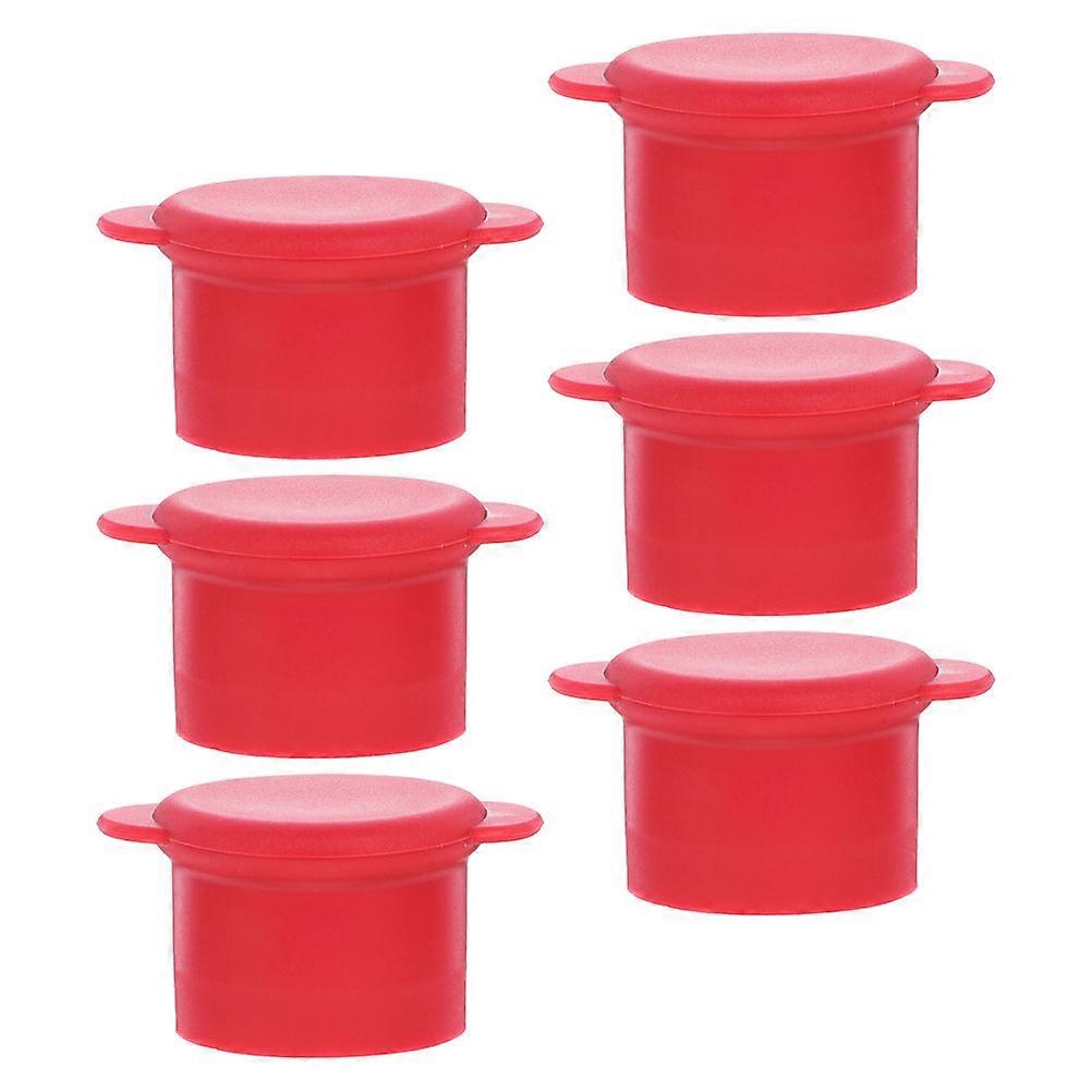 30Pcs Silicone Caps for Airtight Seal Red Color