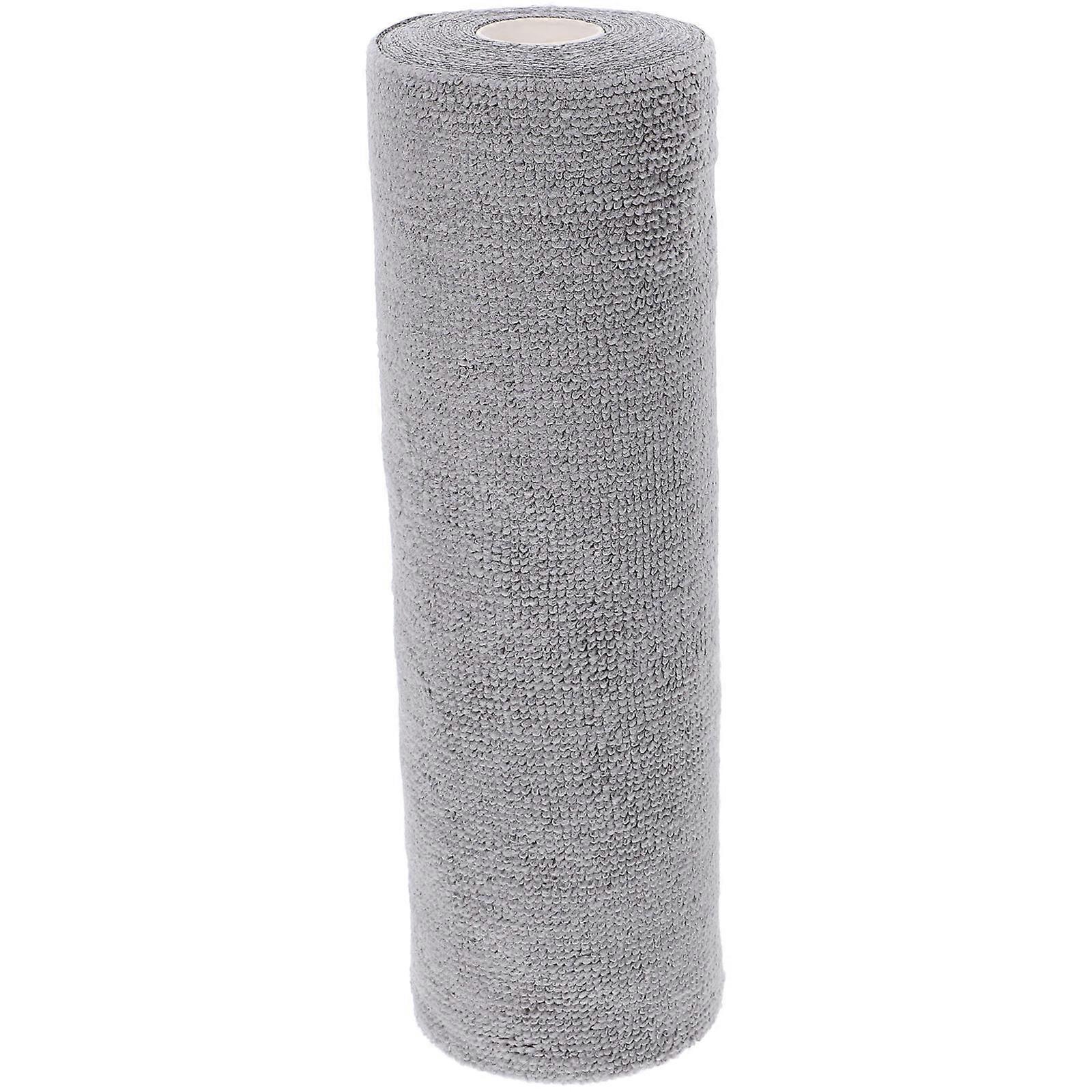 Grey Microfiber Cleaning Cloths Roll for Kitchen 4Pcs Absorbent Towels