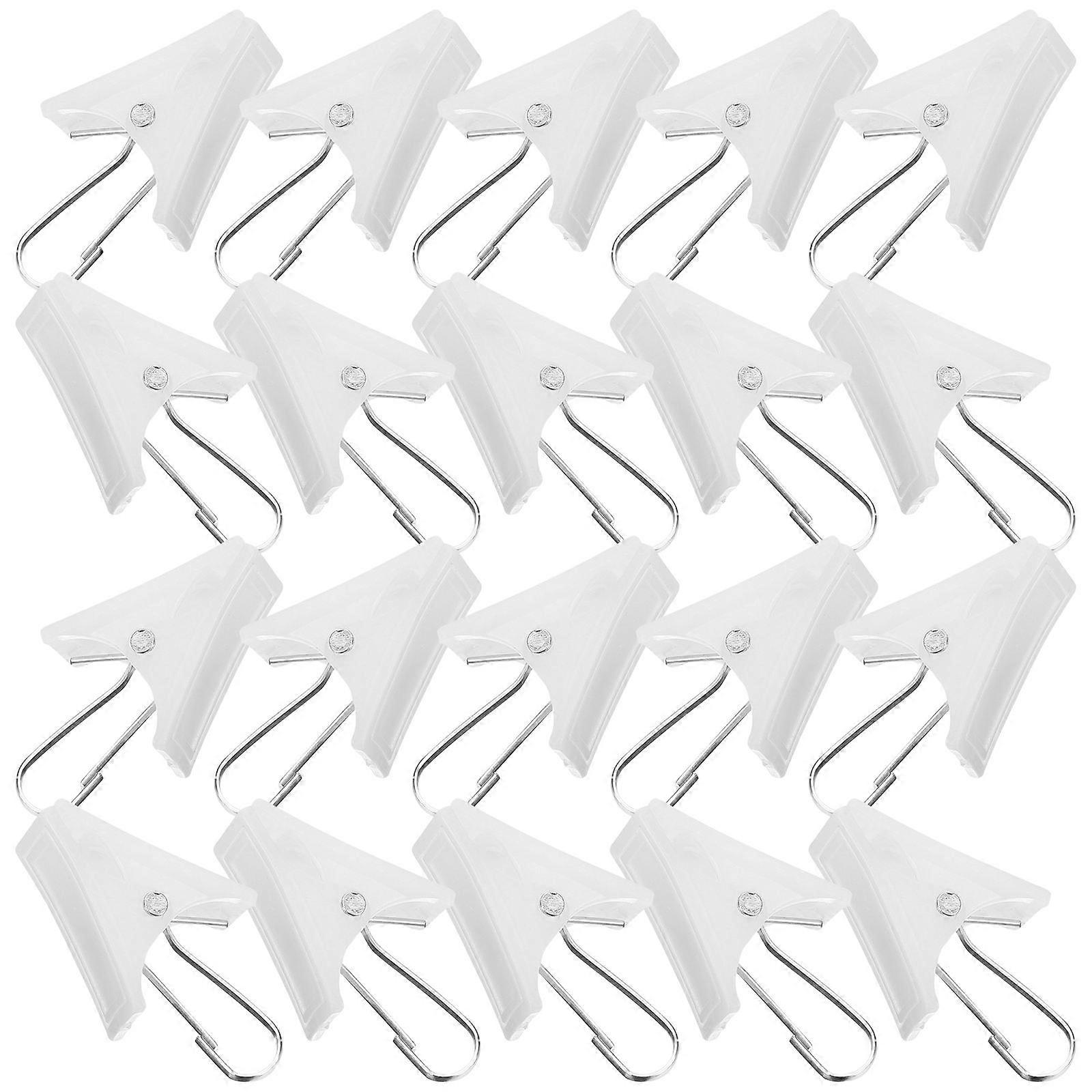 Plastic Curtain Clips with Hooks Strong Clip for Hanging Curtains 100Pcs