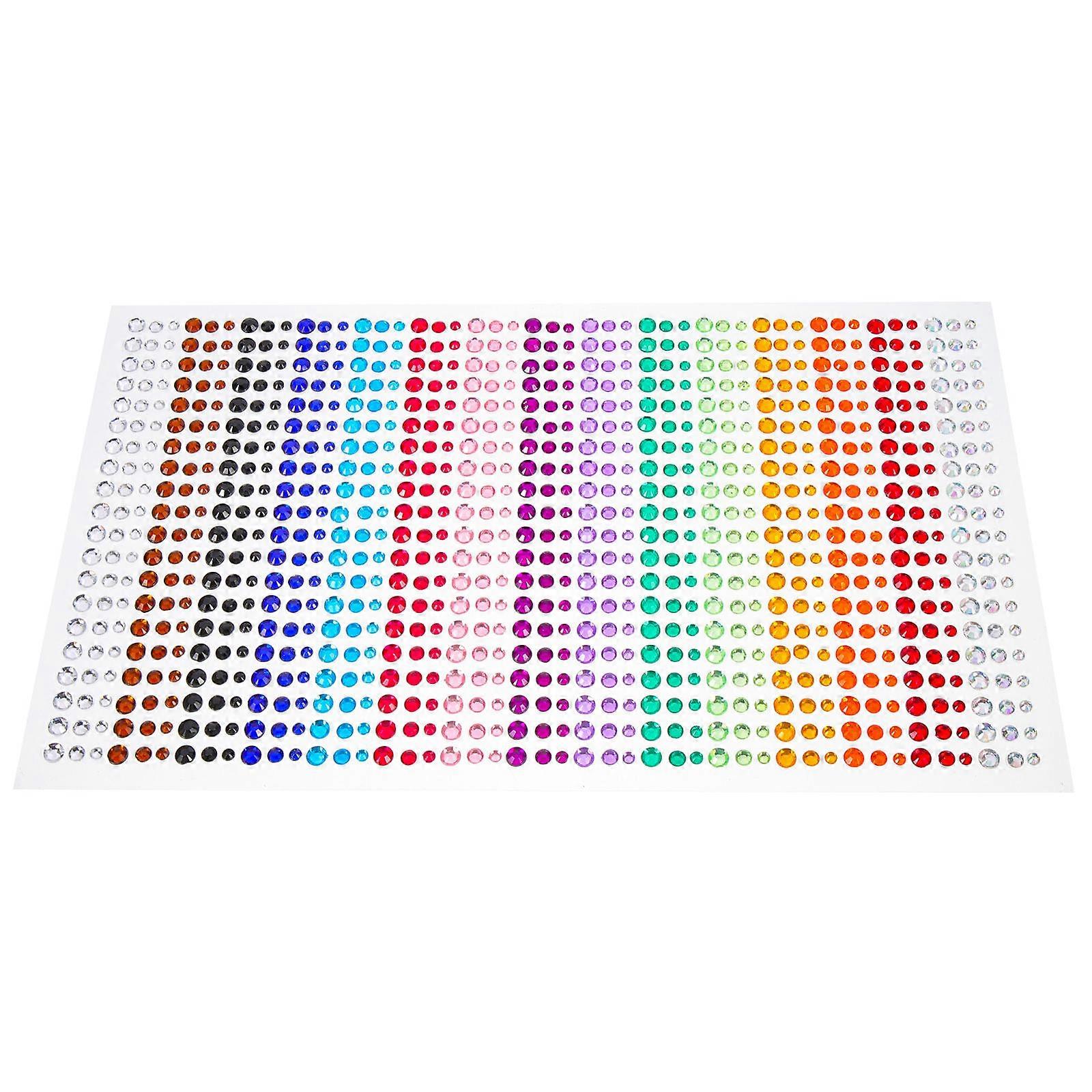 3Pcs Self Adhesive Face Rhinestones Stickers For Kids And Adults Suitable For DIY Projects And Festive Occasions