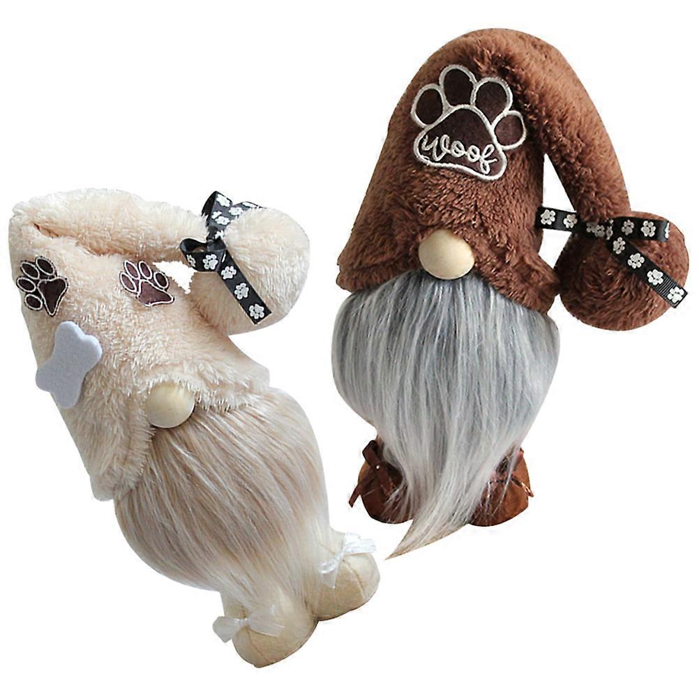 Plush Gnome Doll 2Pcs Assorted Color for Decor Unique Gnome Shape Gnomes