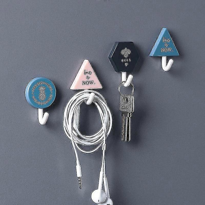 3 Pieces Household Strong Adhesive Hook Seamless Paste Hole-free Hook Behind The Door Suction Wall Waterproof And Moisture-proof