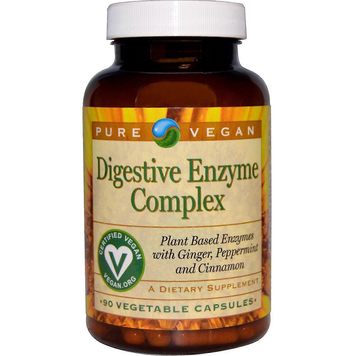 Pure Vegan, Digestive Enzyme Complex, 90 Veggie Caps