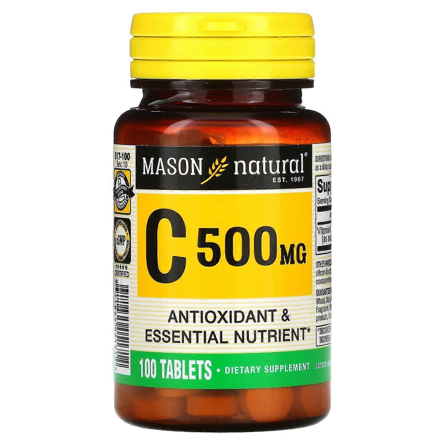 Mason Natural, Vitamin C, 500 mg, 100 Tablets