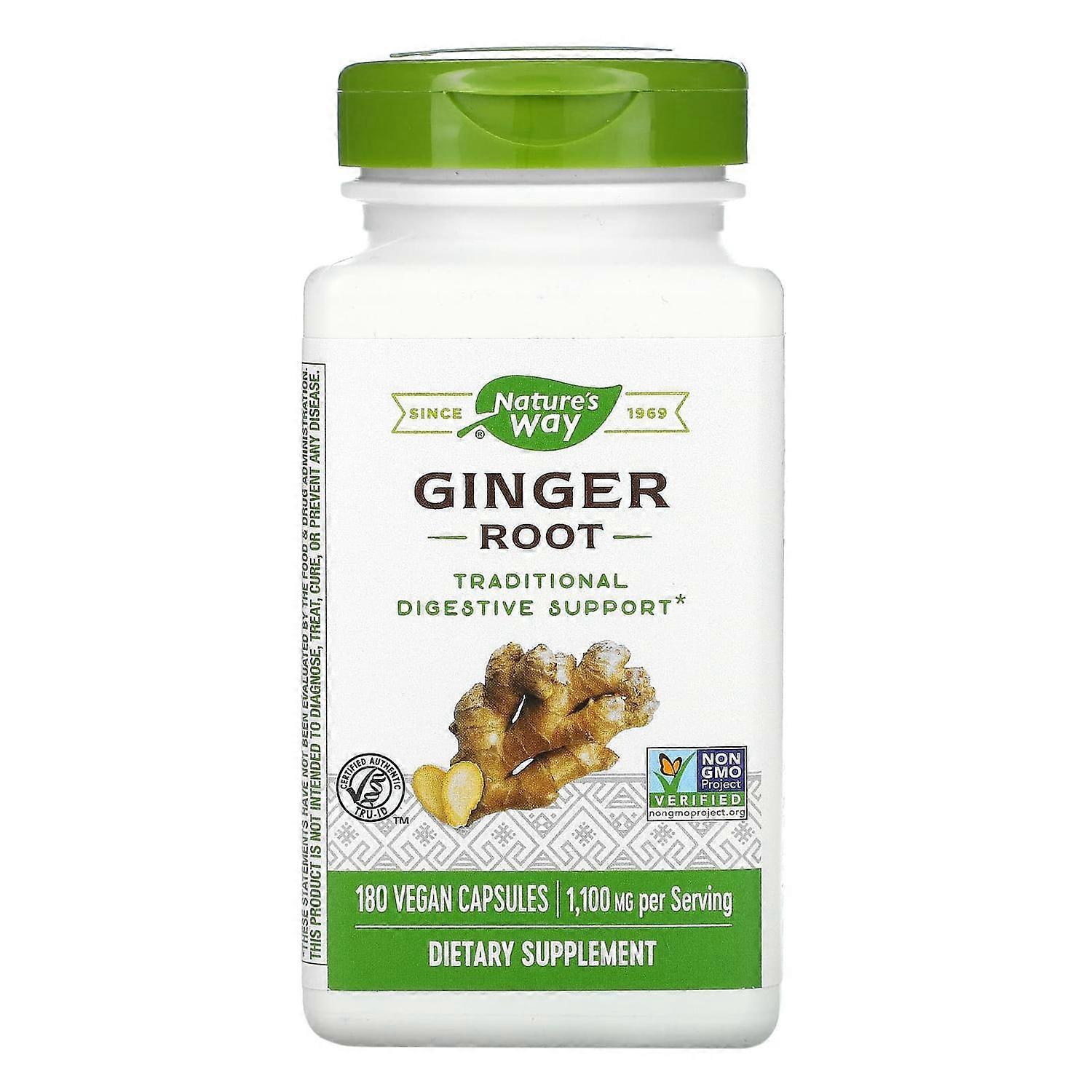 Nature's Way, Ginger Root, 550 mg, 180 Vegan Capsules
