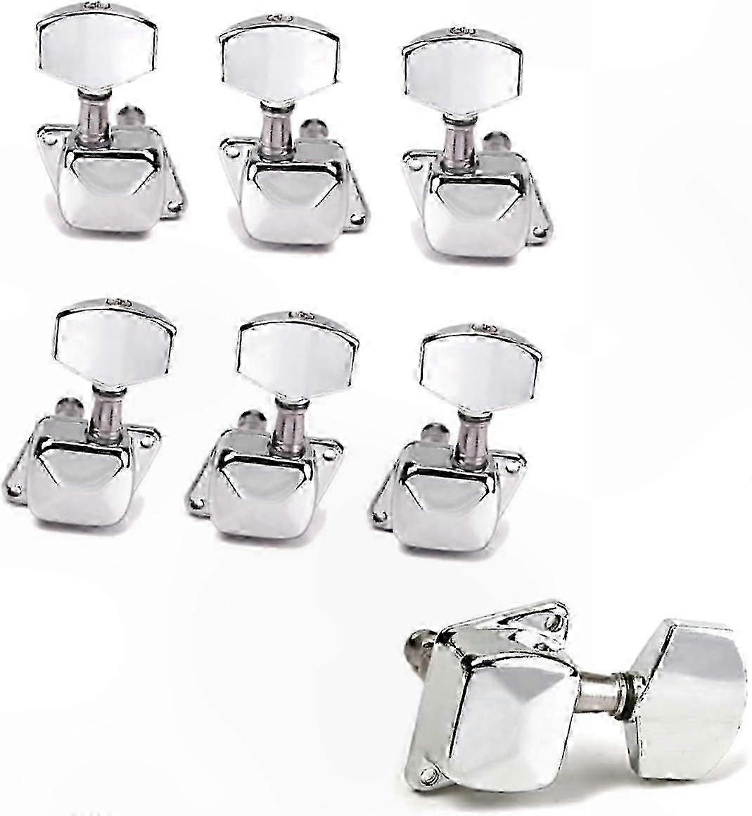 6-Pack Guitar Tuning Pegs with Locking Mechanism Semiclosed Design for Precision Tuning
