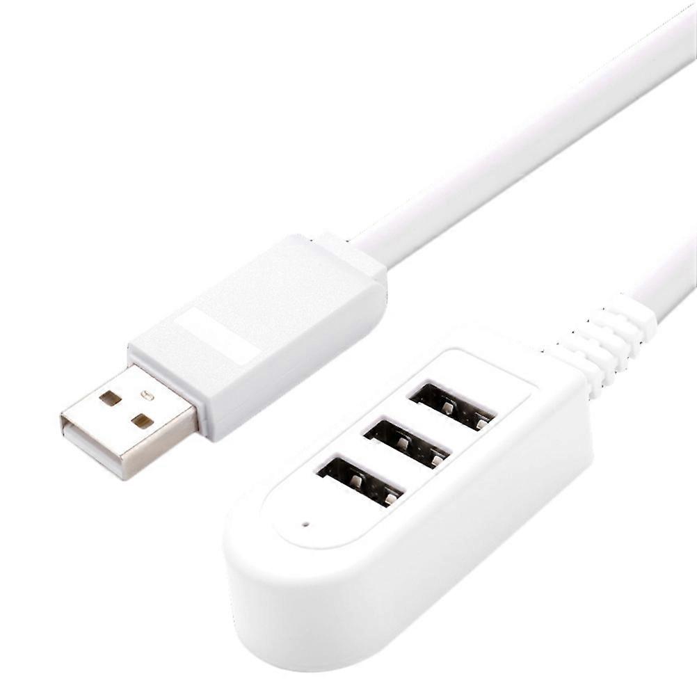 3USB Hub White Multi-Port Extension Line for Computer Offline Charging