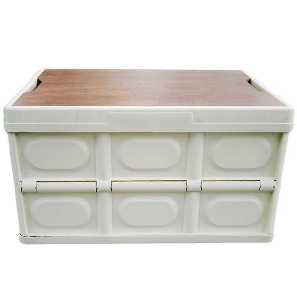 Portable Foldable Storage Box With Lid  Outdoor Trunk Organizer For Camping Clothes Tools  Durable WearResistant