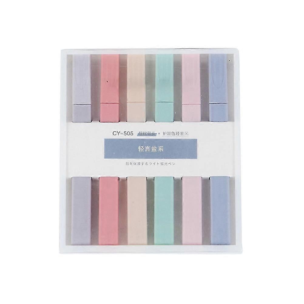 6 Pieces Highlighter Marker Pens Set Hand Account Highlighter for Student Color Painting Sketch Art Chisel Tip Highlighter