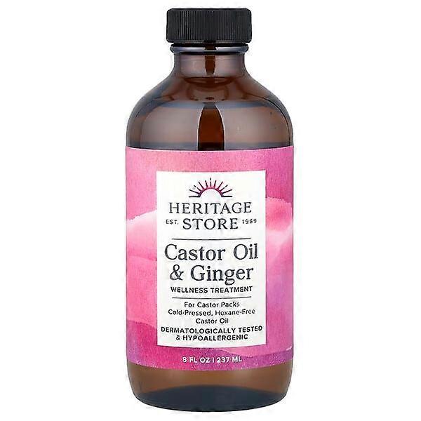 Heritage Store, Castor Oil & Ginger, 8 fl oz (237 ml)
