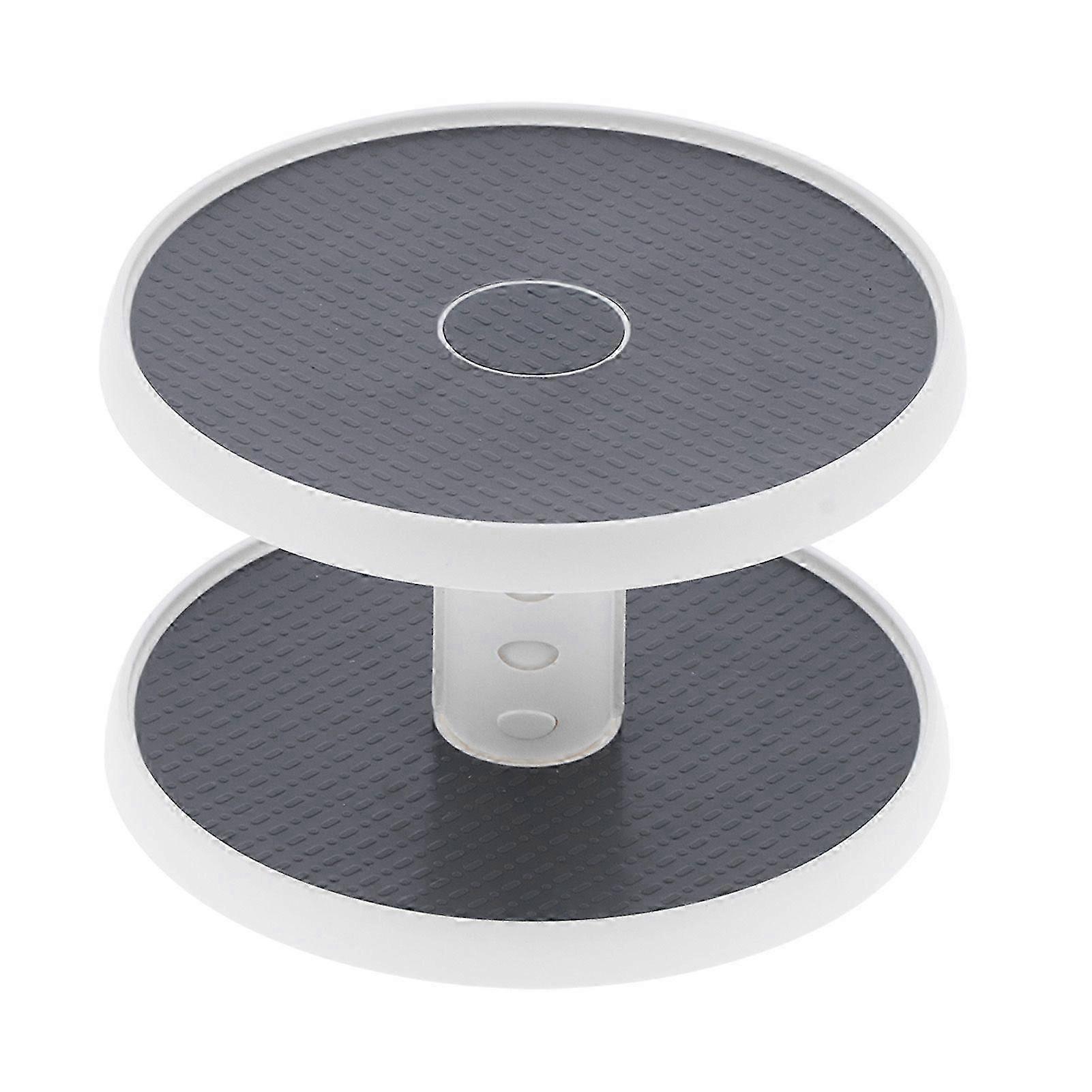 2 Tier Turntable Spice Rack Organizer Rotating Spice Holder Shelf Adjustable Seasoning Organizer Racks