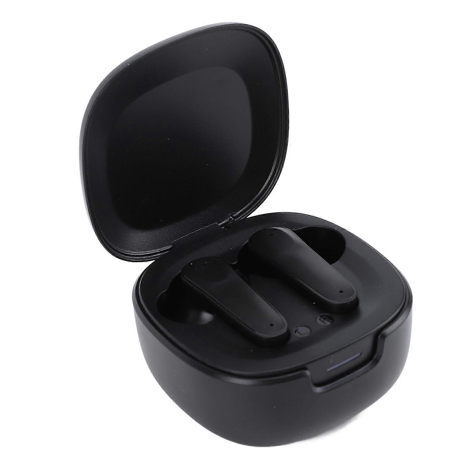 Wireless BT Translation Headset Portable In Ear Translator Touch Control Headset Multi Language Translation Headset for Indoor and Outdoor Black 