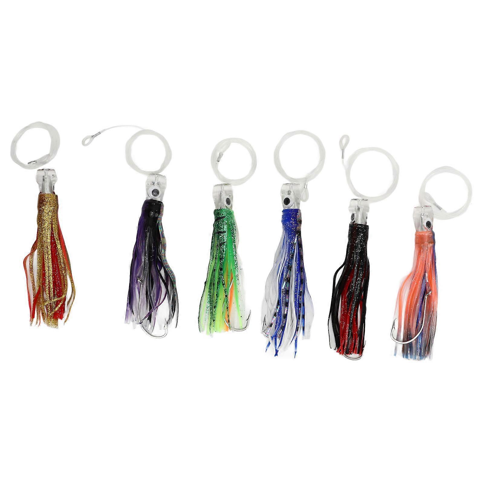 6pcs 25cm Saltwater Trolling Lure Saltwater Casting and Trolling Swimbait Lures With Hooks 