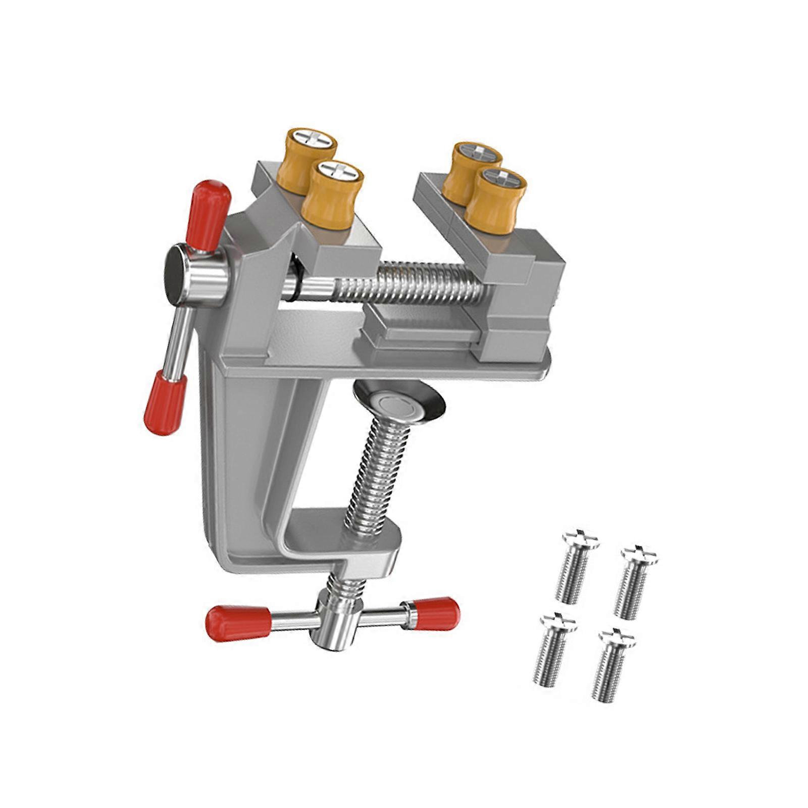 Workbench Clamps Mini Table Workbench Vise Rotatable Lock Clamp Hobby Craft Repair Tool Adjustable Portable Work Workbench Vise Drill Multicolor