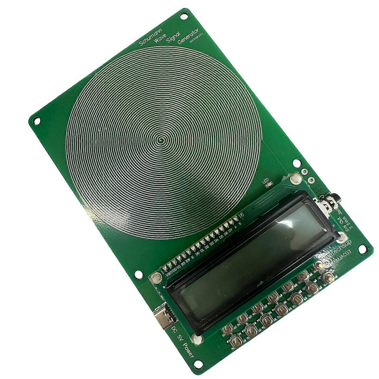 Adjustable Frequency Schumann Waves Generator 7.83Hz Sine Waves with Type C Power Interfaces 001Hz~100000Hz Ranges Multicolor