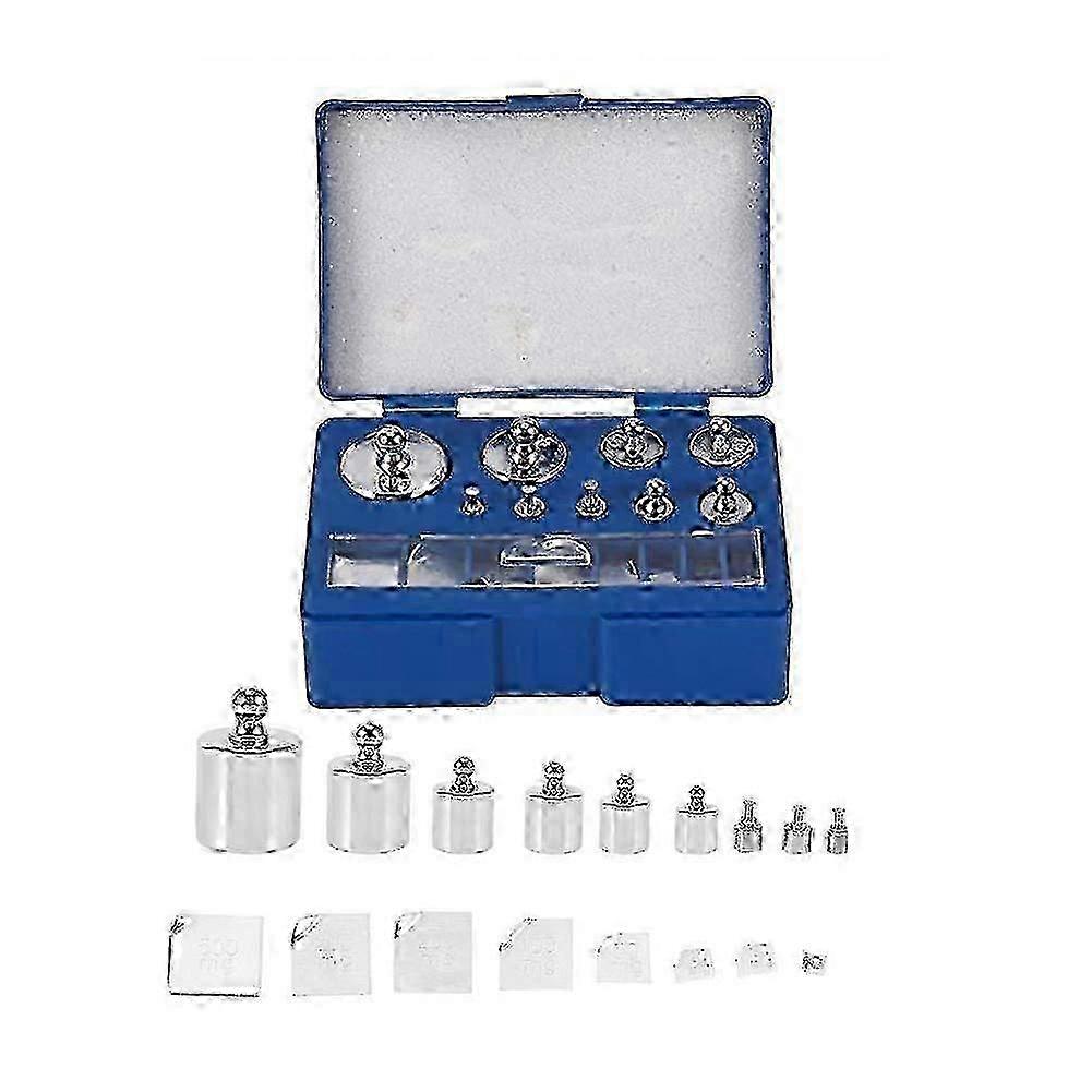 17 Pcs Calibration Weights Set, 10Mg-100G Grams Weights Calibration, Precision Steel Calibration We