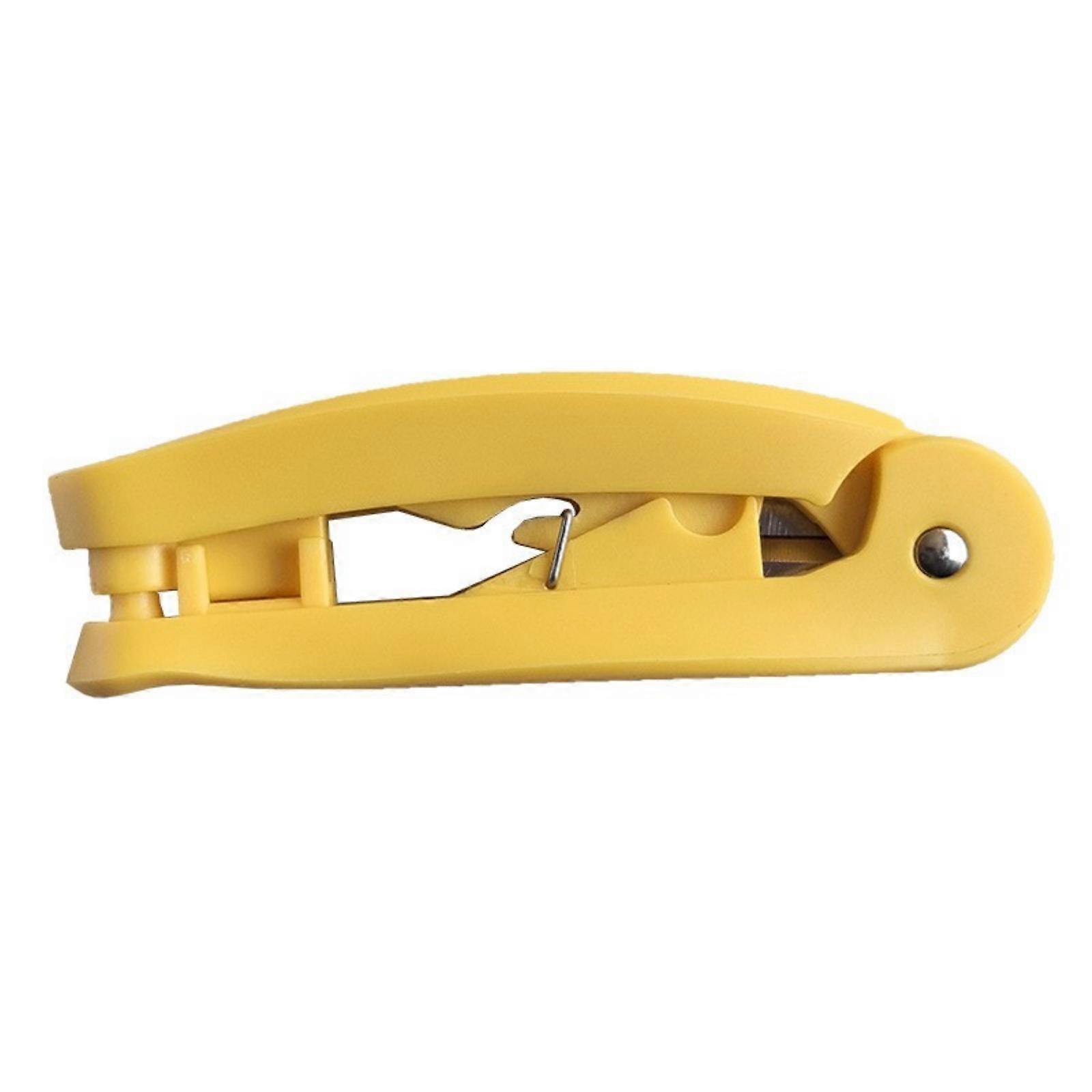 Ergonomic Wire Stripper Crimper Tool Suitable For Networking Cables Safety Lock Antislip Handle Wire Workspaces Solution  Yellow