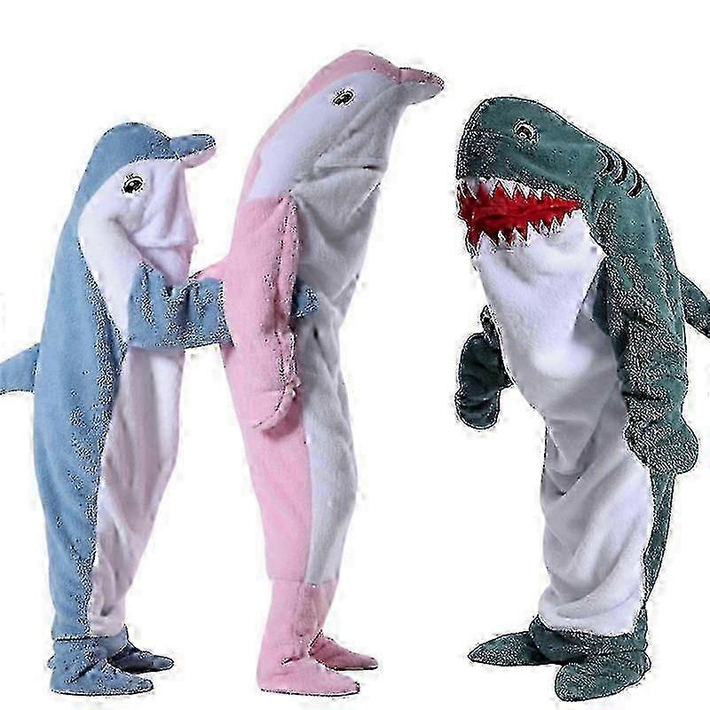Couverture à capuche motif animaux marins pour enfants, couverture de canapé requin, sac de couchage baleine adulte, costume d'Halloween unisexe. Hauteur : 185-200 cm. Baleine noire 1015