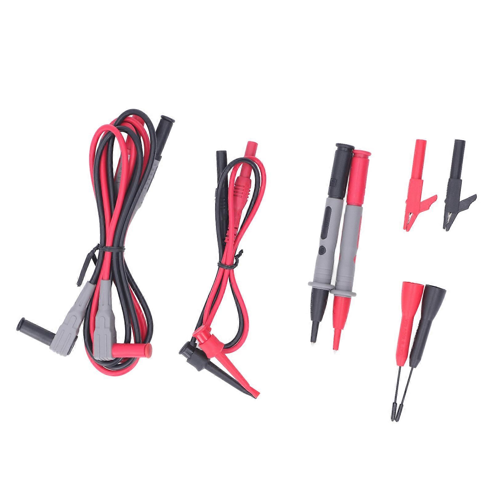 10Pcs Multimeter Test Cable Crocodile Clip Needle Probe Connecting Cable Test Hook 1000V 10A