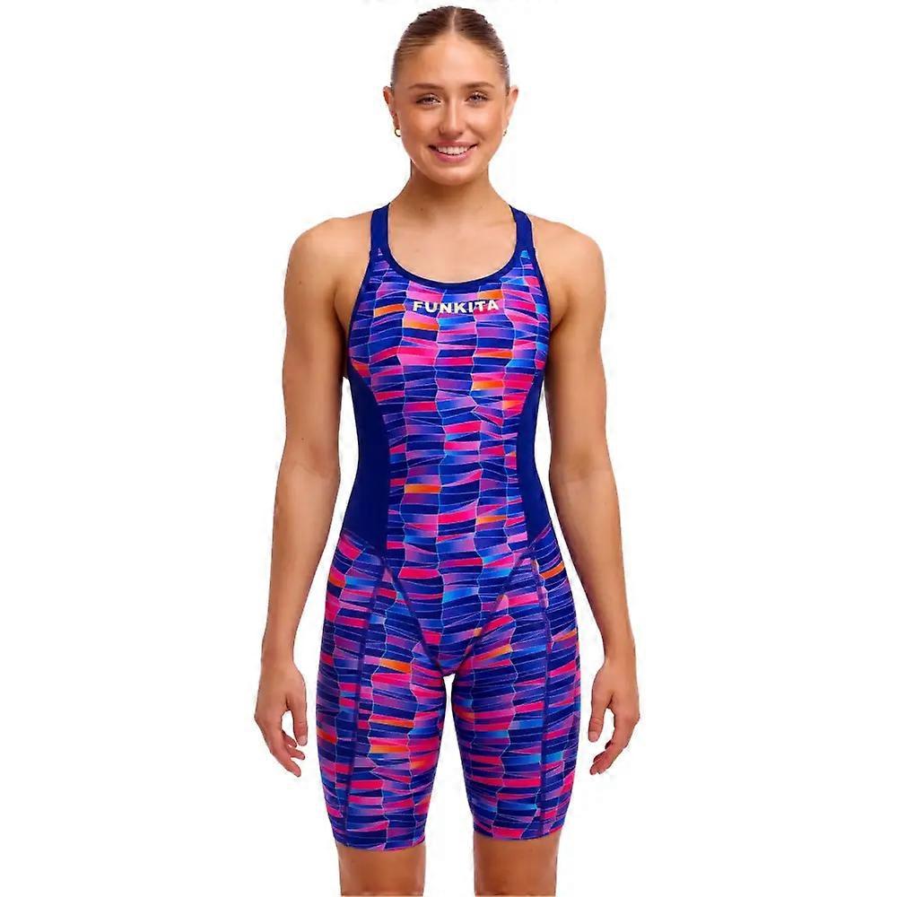 Funkita Warped Waves Fast Training One Piece Legsuit - Pink/Blue