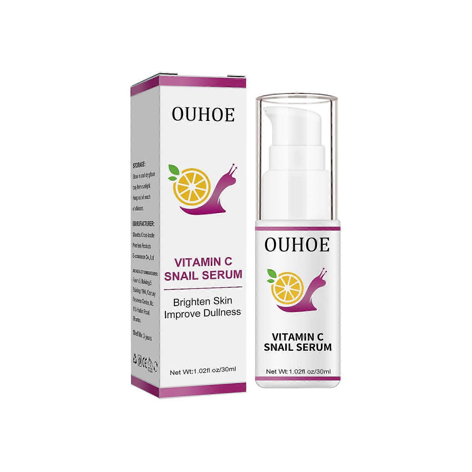 Ouhoe Vitamin C Snail Essence Serum  Reduces Fine Lines