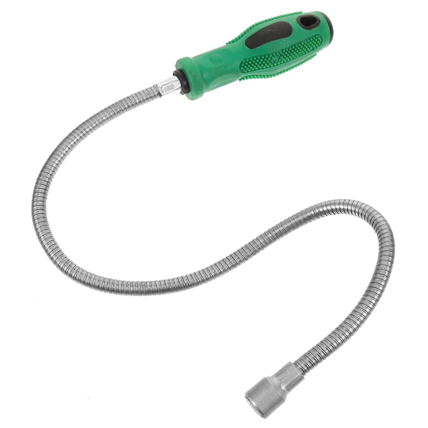 Flexible Magnetic Pickup Tool Green And Black Handle For Nuts And Screws Garage And Mechanic Use