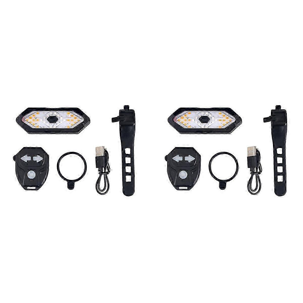 2X Electric Scooter Turn Signal, Remote Control Bike Blinker/Tail Light,Adjustable Directional Turn