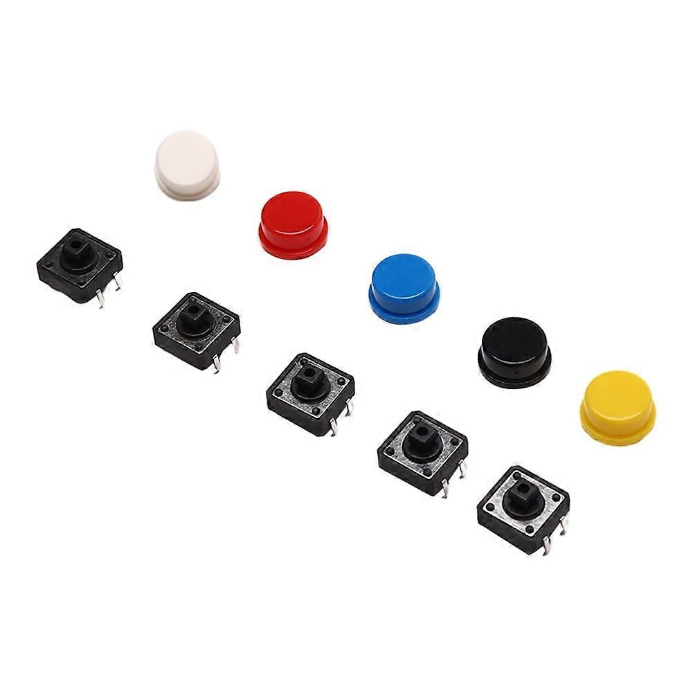 jixopn 25Pcs Micro Switch Momentary 12*6*2cm Coloured Switch Button for Electronics DIY