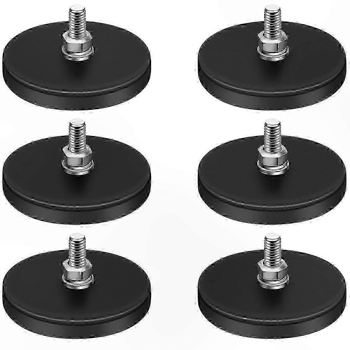 Powerful Magnetic Base with M6 Threaded Bolts and Nuts for Secure Mounting Solutions