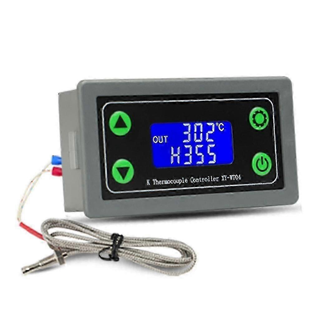 High Temperature Digital Thermostat Controller with K-Type Thermocouple Probe -99 to 999C