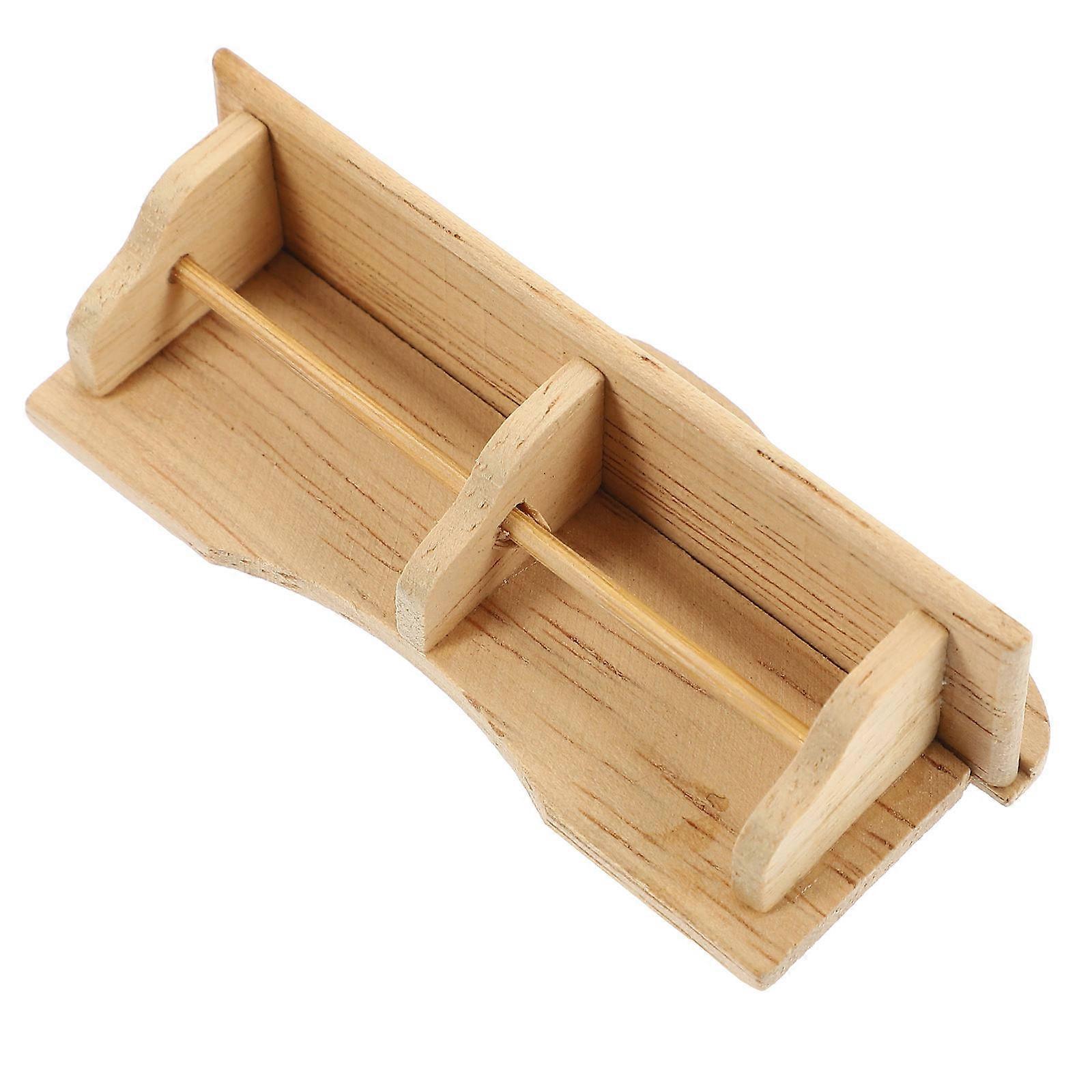 Wu Zhuang Pei Jian Miniature Wooden Storage Rack for Decoration 1 12 Scale