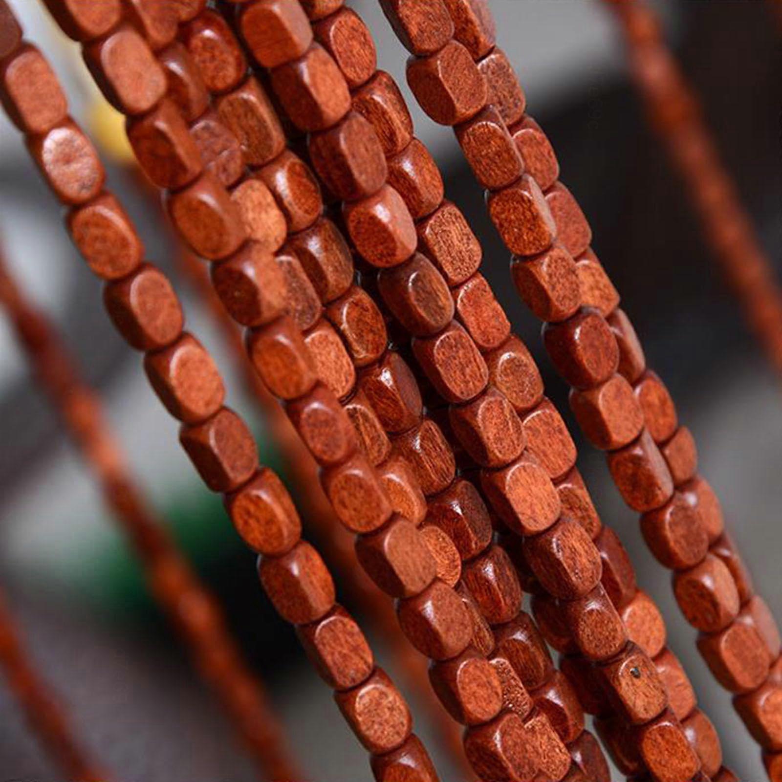 Beaded Bamboo Door Curtain Fly Screen 120x220cm Handmade Room Divider Panel Adjustable Widths