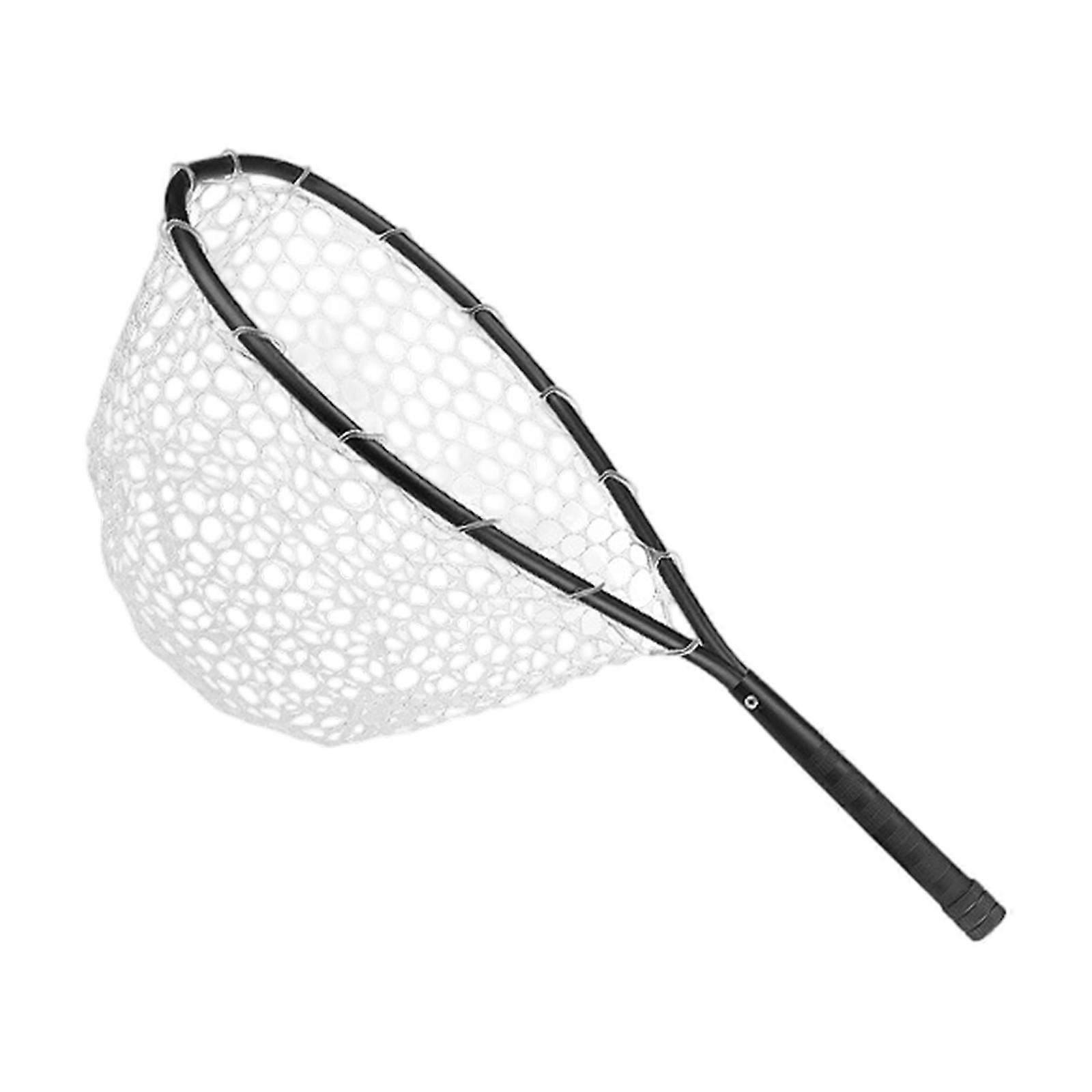 Curved Metal Handle Ergonomic Landing Net Reinforced Mesh Rapid Drying Design Fishing Net Suitable For Lures Fishing  SP1945